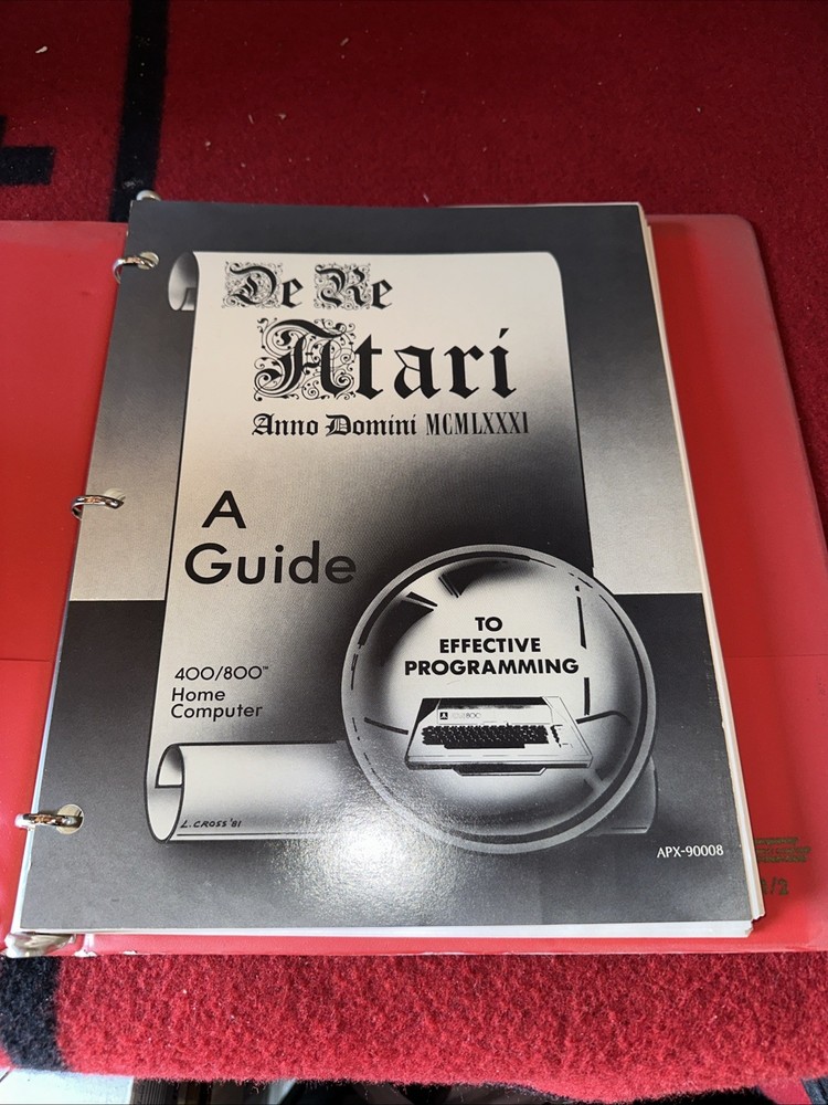 DE RE Atari Programming Giude 800/XL/XE Software Developer Manual