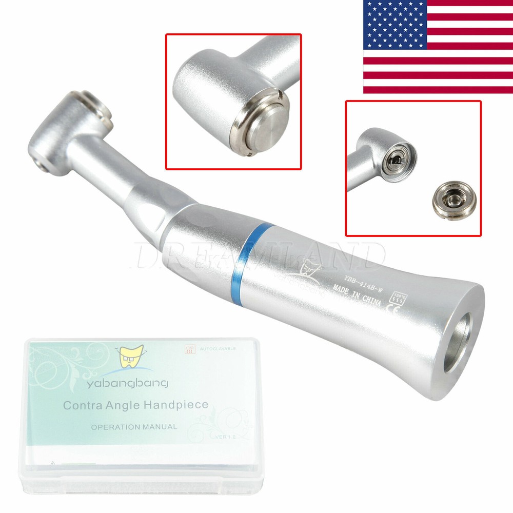 3 pc Dental Contra Angle Handpiece E-type Push Button Head Slow Low Speed CA2.35