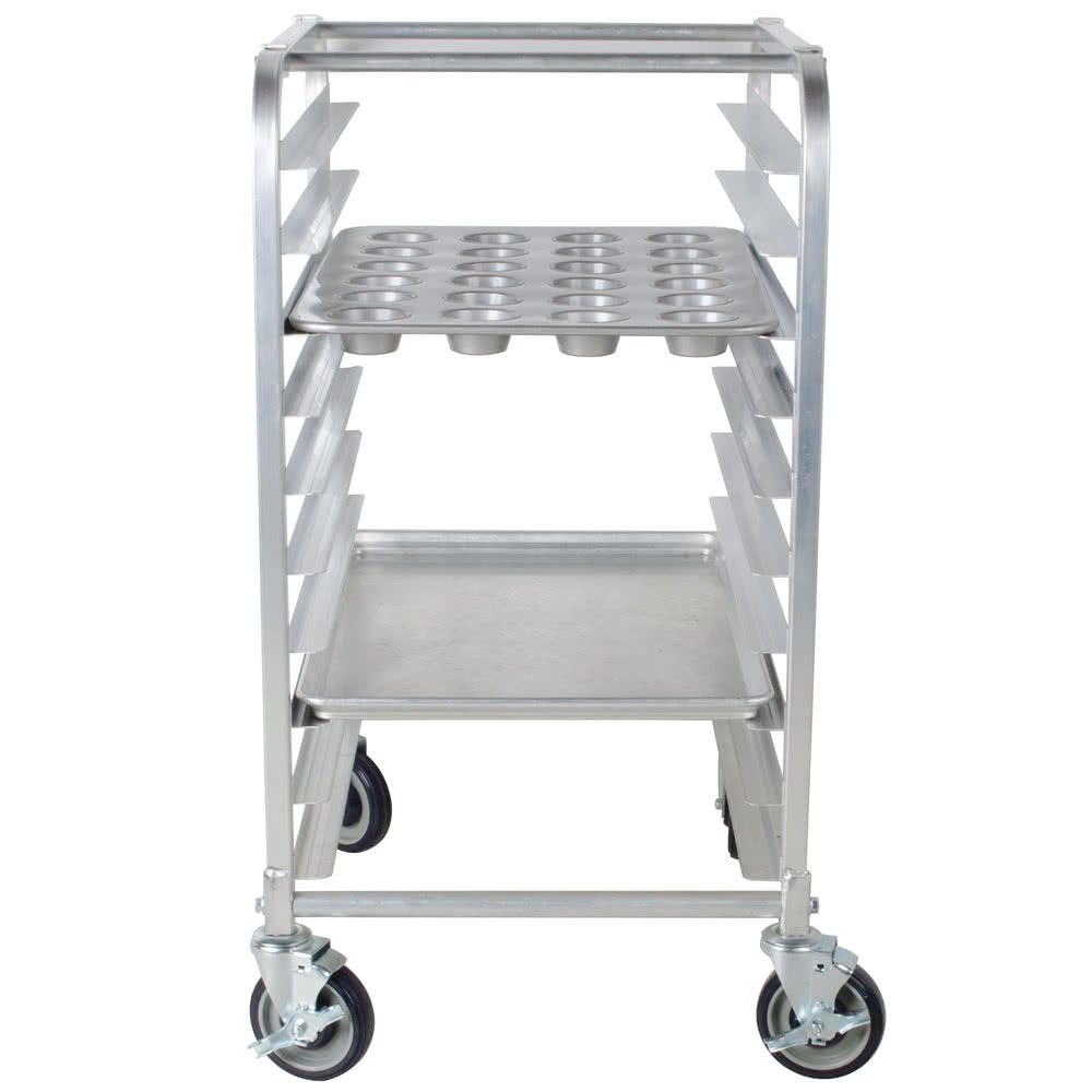 10 Pan End Load Half Height Bakery Bun Dough Baking Sheet Pan Rack Commercial