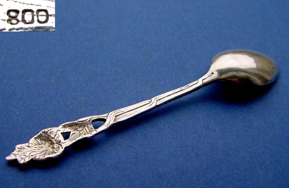 Coffee Spoon, Hildesheimer Rose, 800 Silver B441