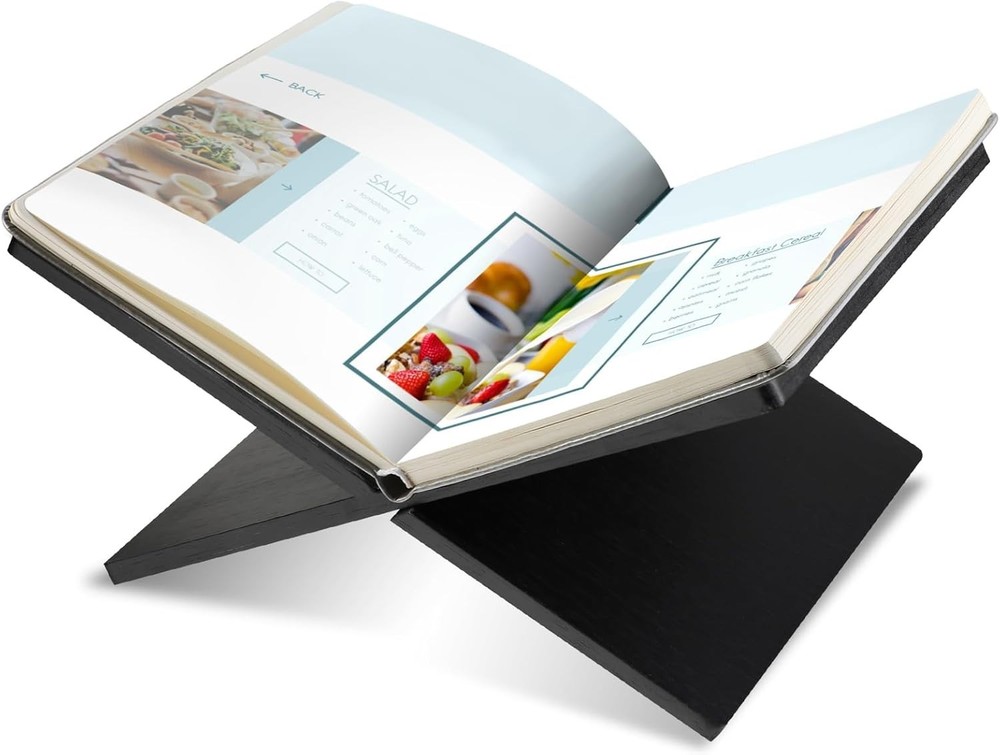 Open Display Stand, Solid Wood Book Holder Large Book Display Holder, Open