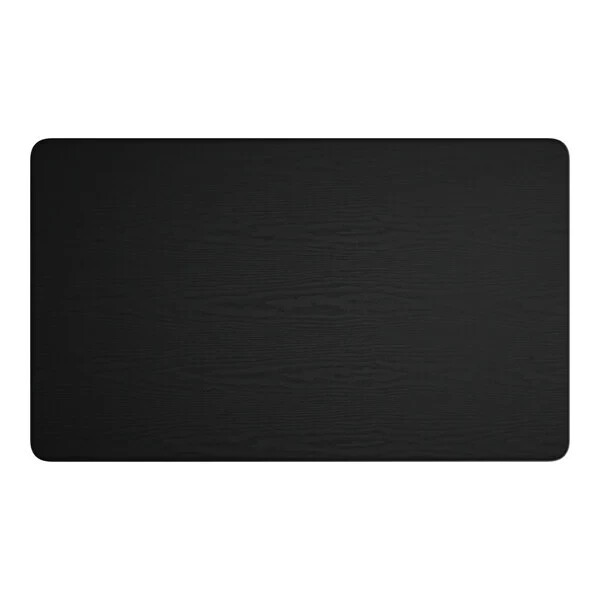 36" x 60" Rectangular Restaurant Table Top with Black Laminate Top Finish