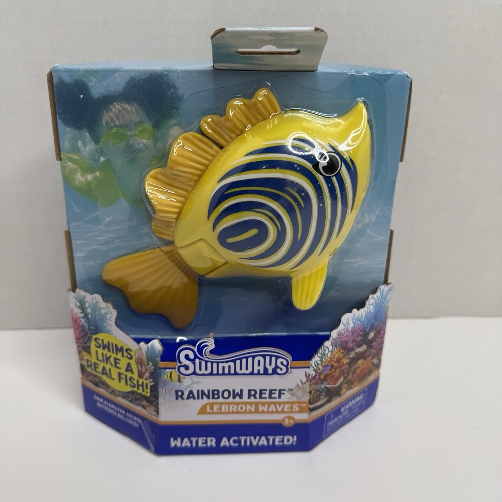 SwimWays Rainbow Reef Lebron Waves Fish Pool & Bath Toy – New
