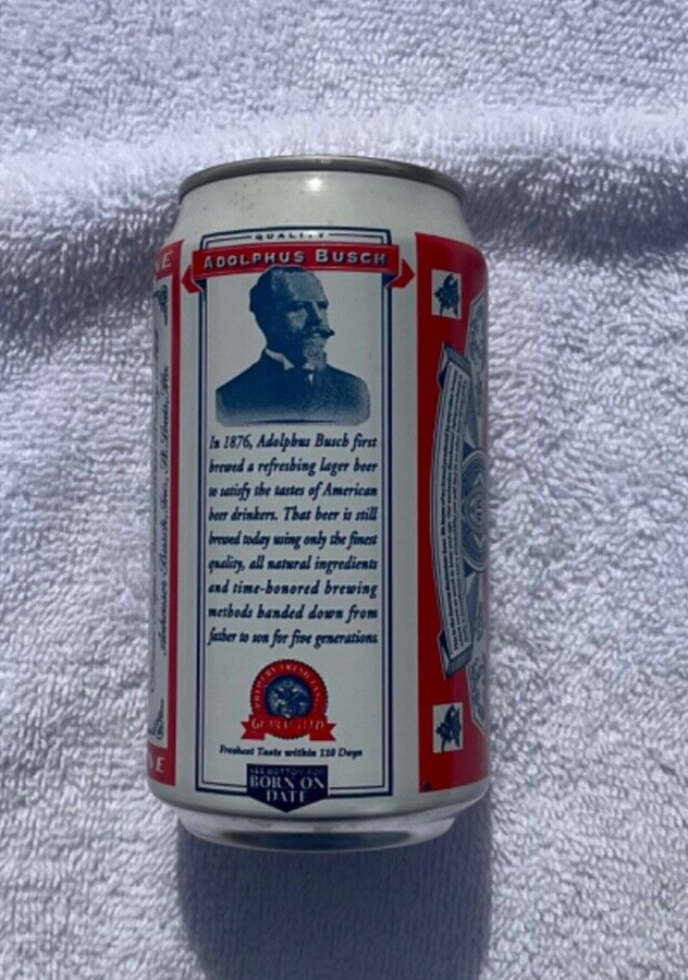 Budweiser 12 oz Error Beer Can
