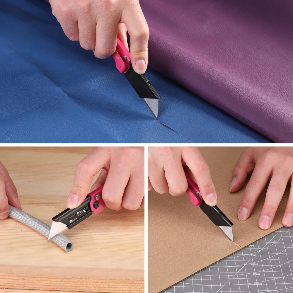 WORKPRO New Folding Utility Knife Mini Box Cutter with Quick Open Axis Lock US