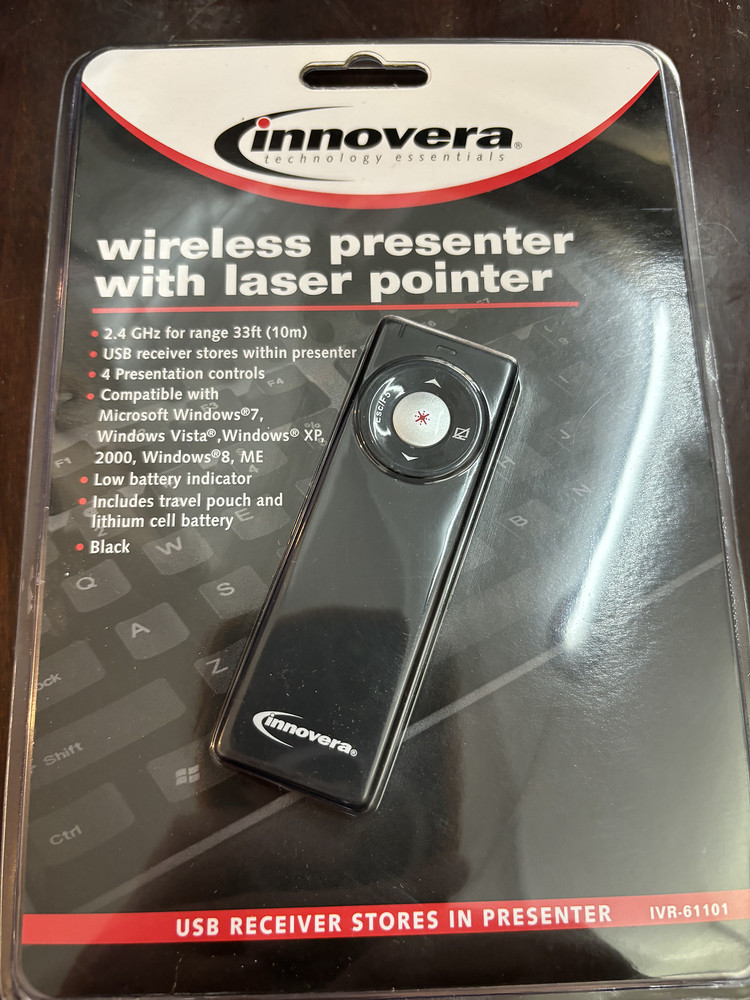 Innovera Wireless Presenter W/ Laser Pointer IVR-61101