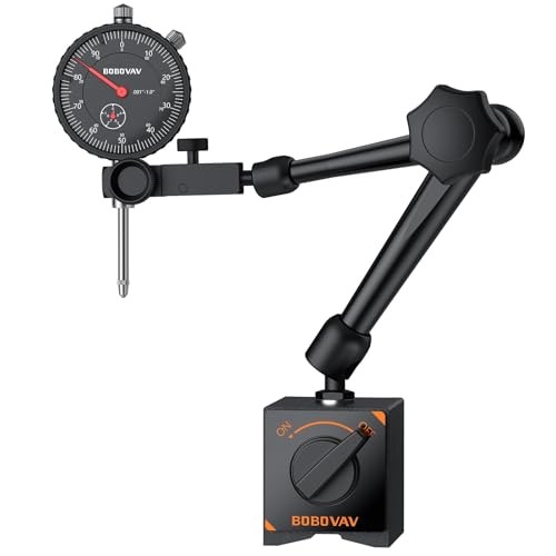 Dial Indicator with Magnetic Base Set, 0-1" Magnetic Base with Dial Indicator