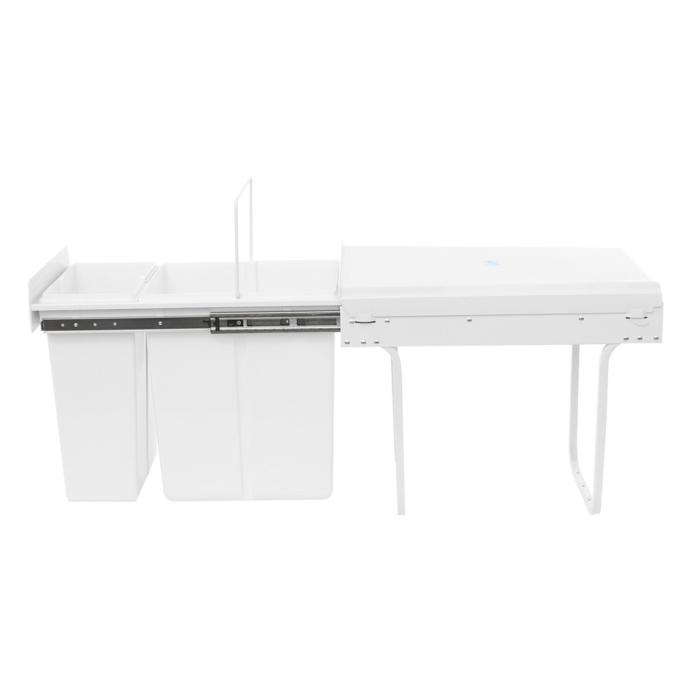 Pull Out Under Cabinet Trash Can 10L+20L Cabinet Garbage Can Ordinary Rail