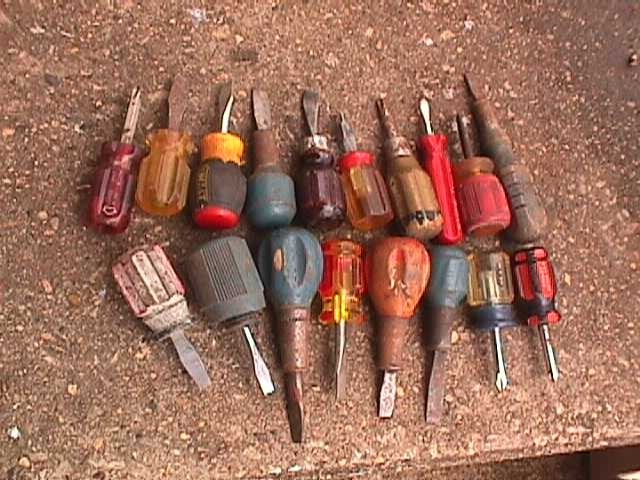 MIXED LOT Small/Stubby Handle Screwdrivers