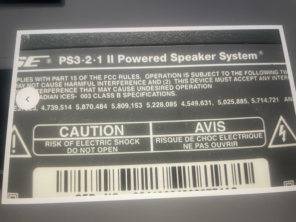 BOSE Acoustimass Module II Powered Speaker System Subwoofer PS3-2-1 II