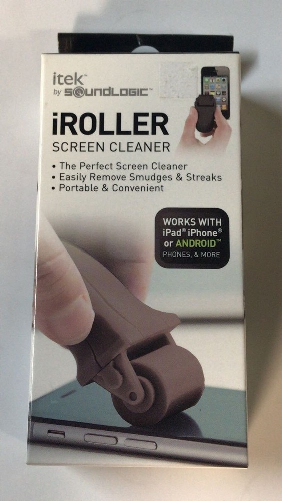 itek iRoller Screen Cleaner, Black, Pink or Blue