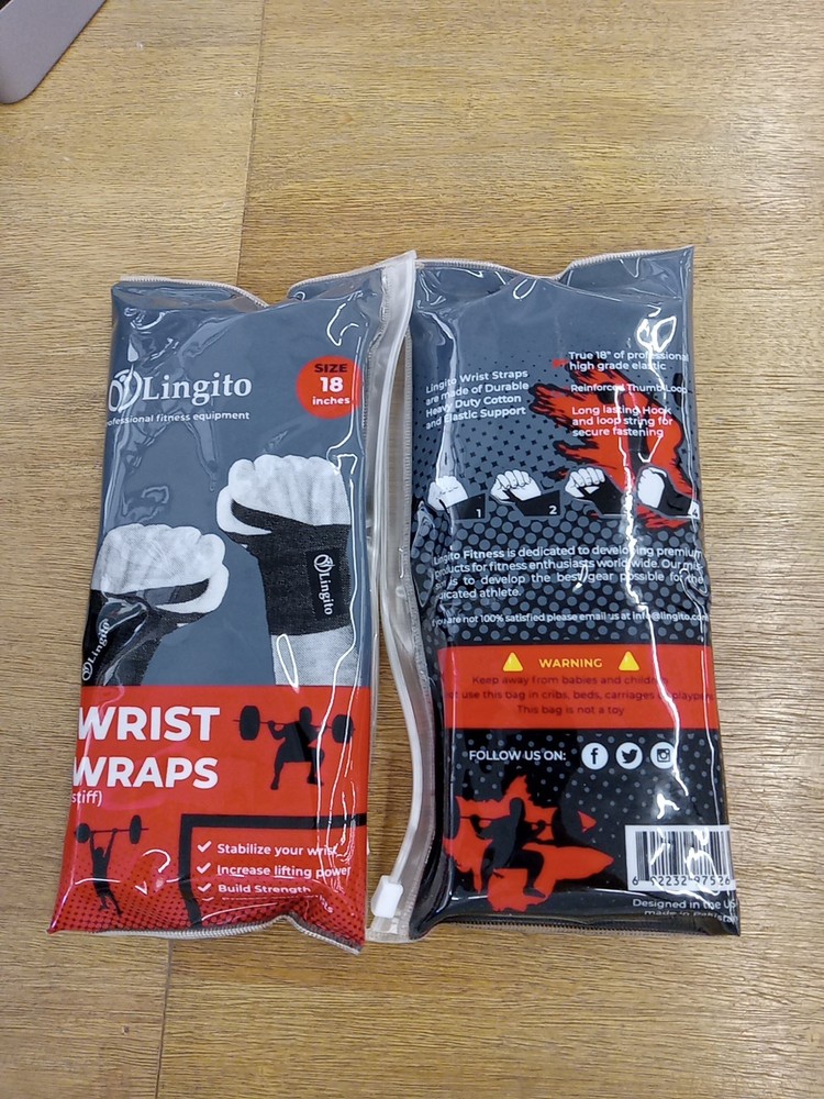 Lingito Wrist Wraps For Work Out Weight Lifting Bundle (2)