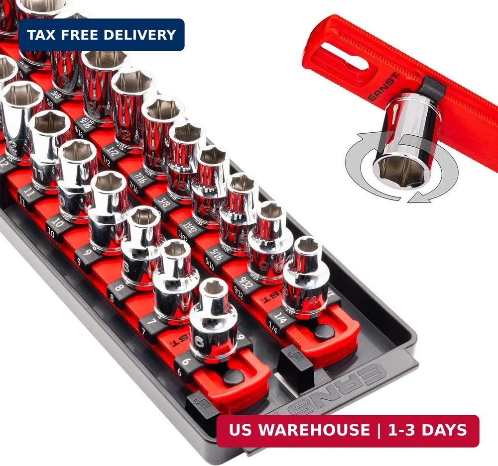 Ernst Mfg. 8493 RD Socket BOSS Tray High-Density System with (2) Red 13" Socket