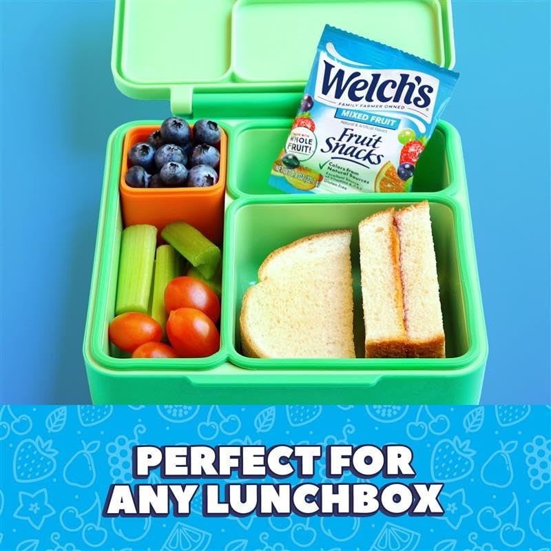 Welch's Fruit Snacks, Mixed Fruit, Bulk Pack, Individual Single 0.8 oz PAK 40.