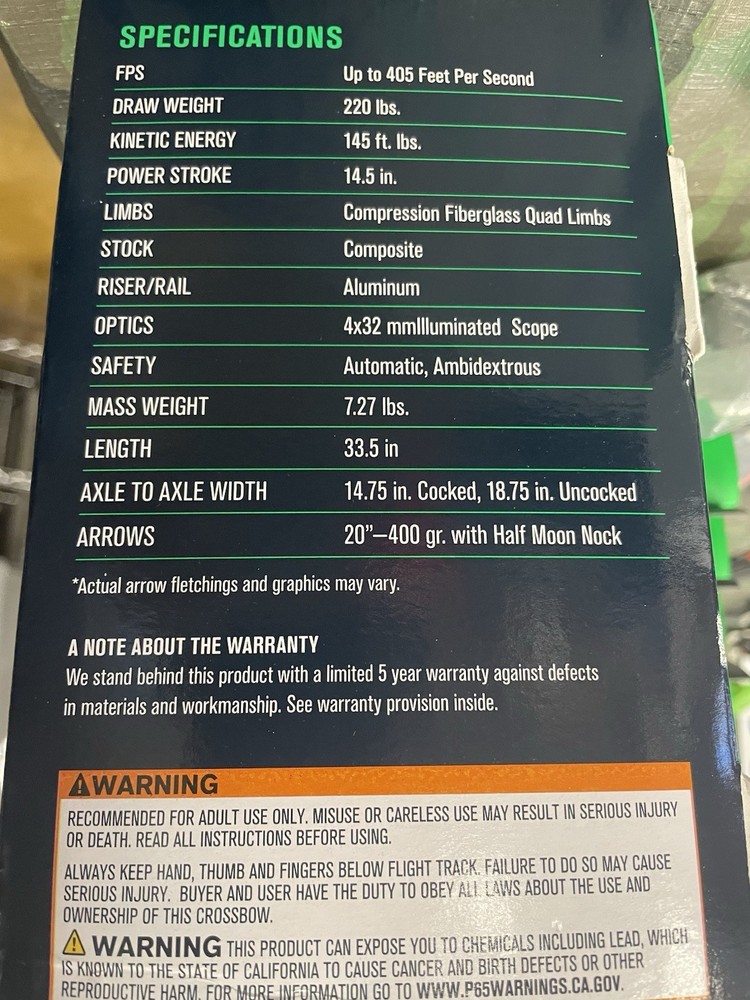 Centerpoint Dagger 405 Crossbow Starter Package