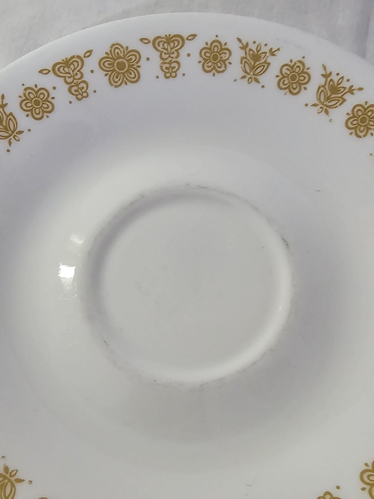 3 Pieces-Corelle Golden Butterfly