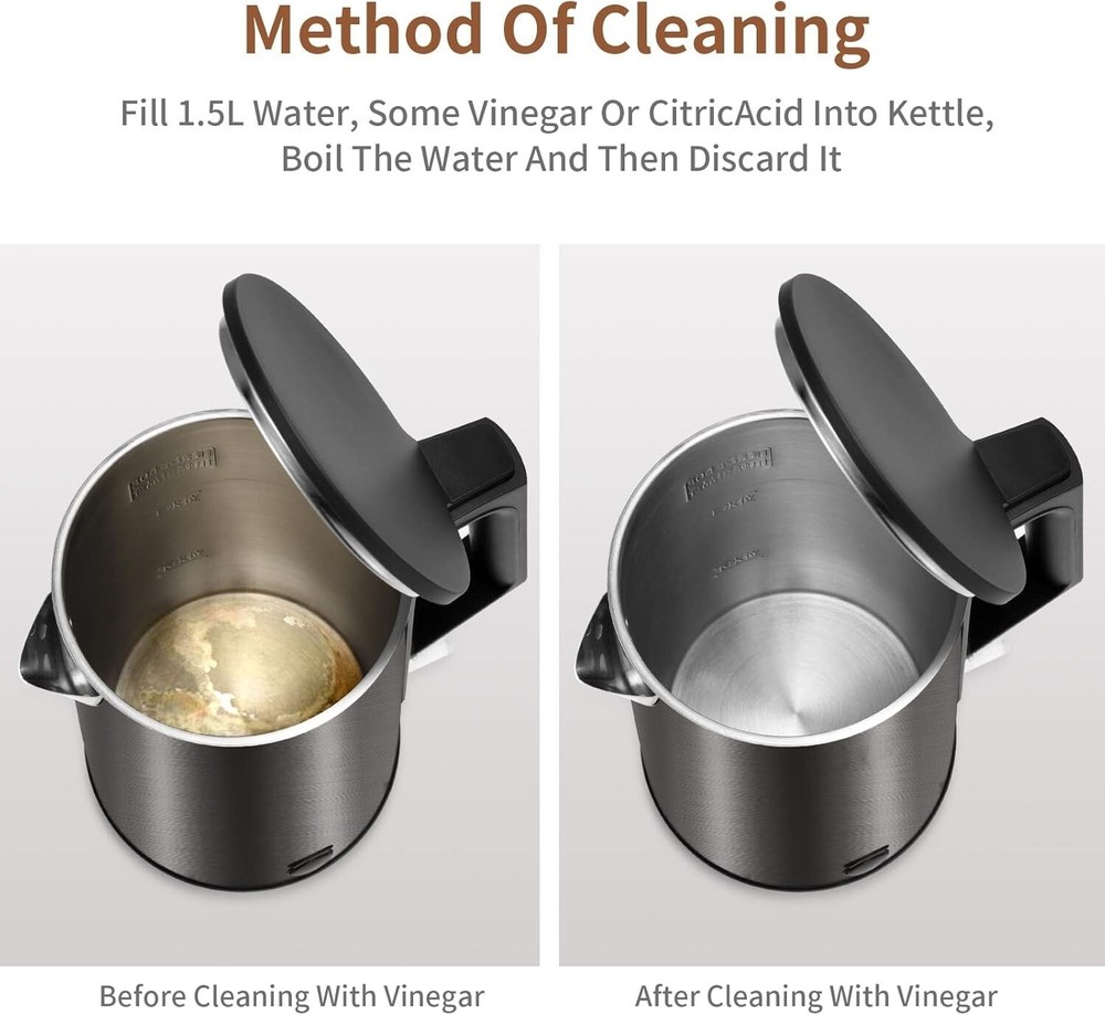 Hervidor De Agua Electrico Tetera Electrica Calentador Para Cafe Te 1.0 L NUEVO.