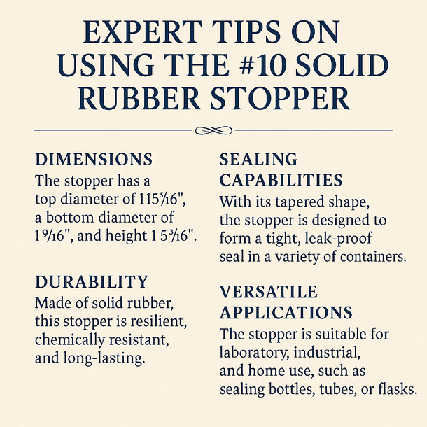 LD Carlson No. 10 Solid Rubber Stopper
