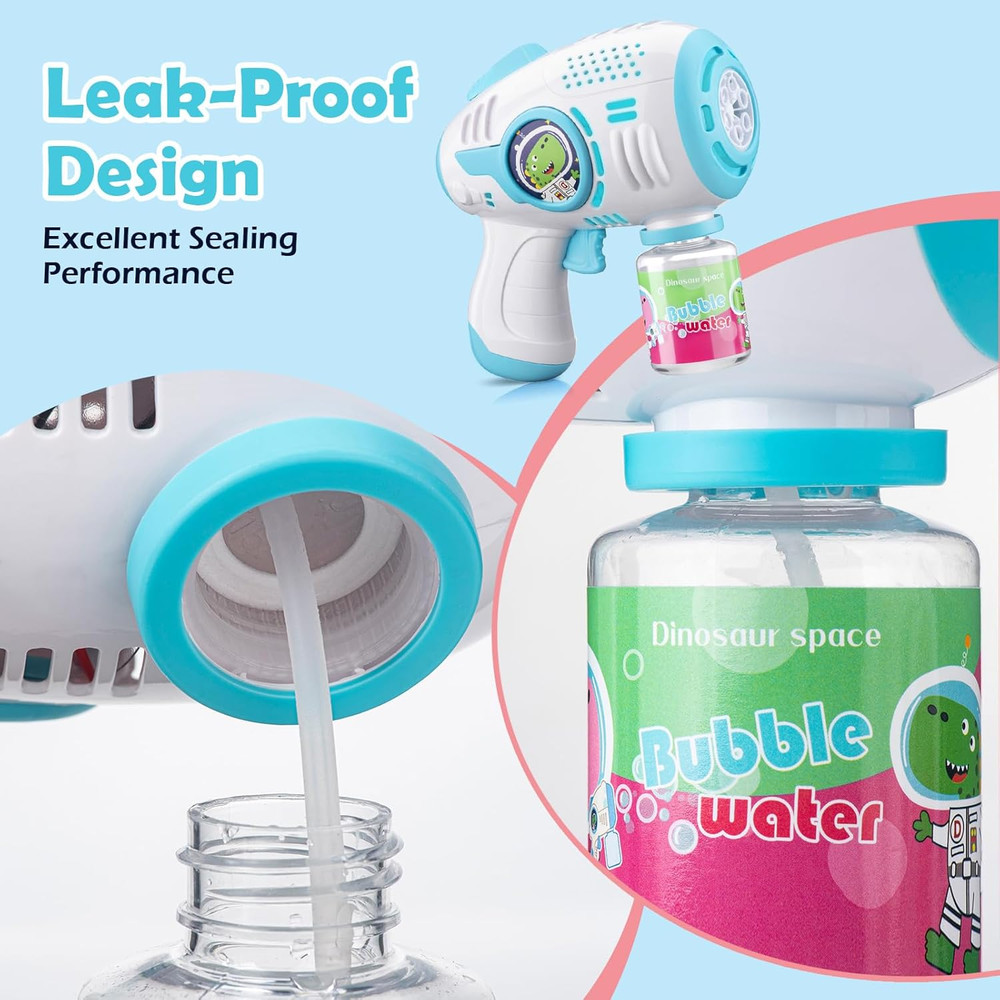Bubble Guns for Kids 4-8, 2 Pack Automatic Bubble Blaster with LED Light
