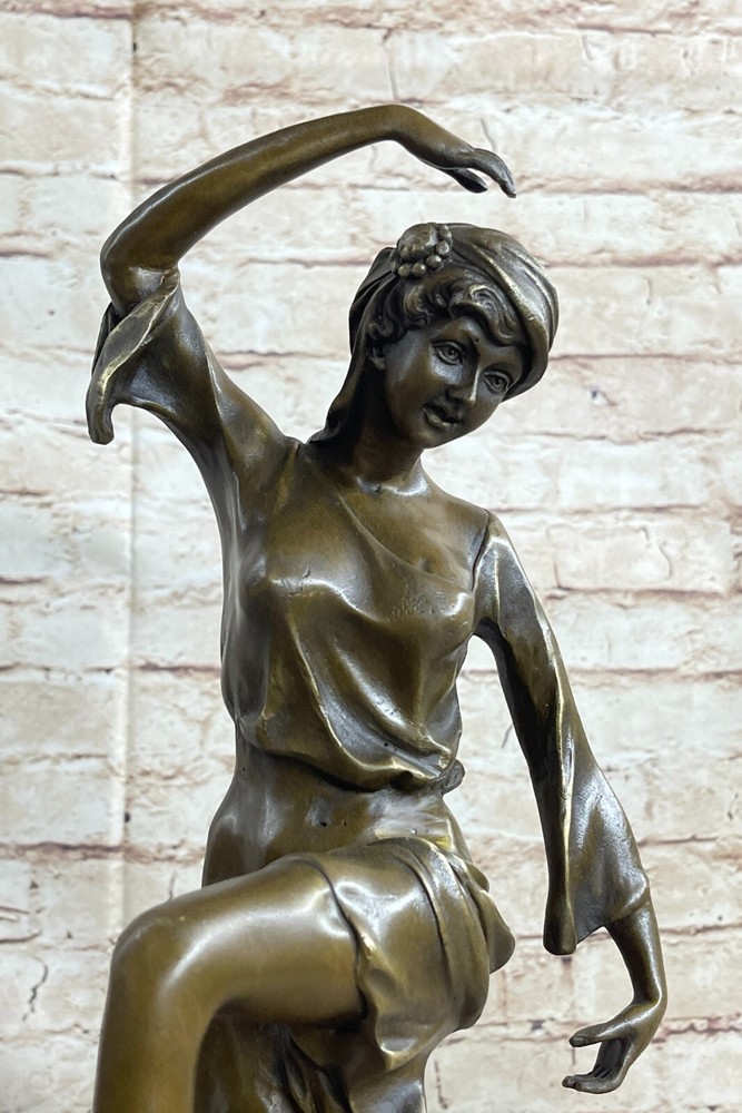 Handmade Signed D.H.Chiparus, Bronze Statue Dancer Bronze Sculpture `Testris`