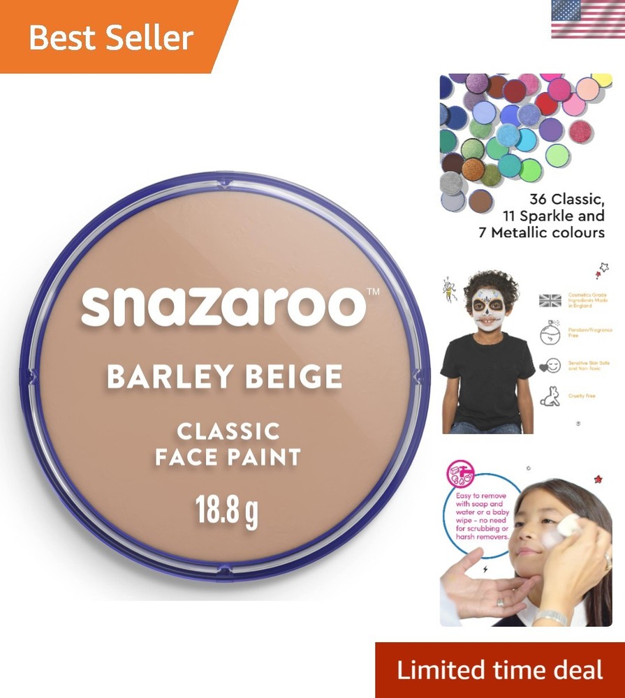 Classic Barely Beige Face Paint – 18.8g, Non-Toxic for Creative Transformations
