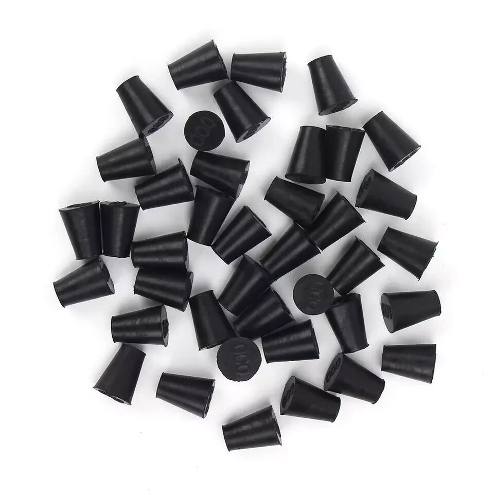 40 Pieces (Same Size) Very Small Solid Rubber Stoppers - Size #000-13mm...