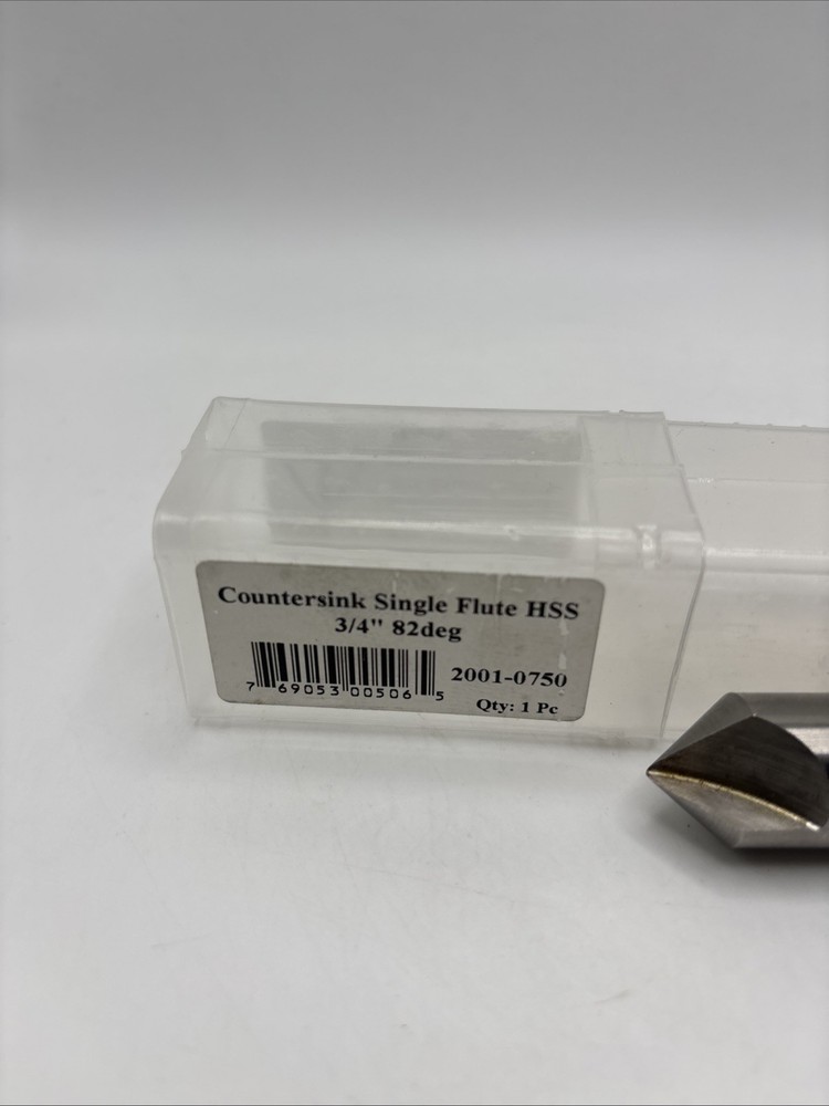 3/4” 82° HSS Single Flute Countersink Drill Bit Deburring Tool