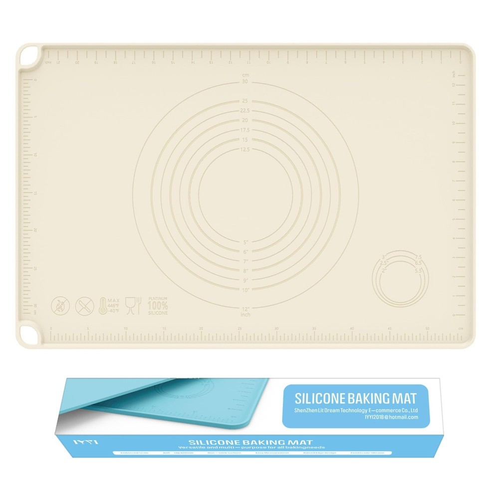Silicone Baking Mat, Dough Rolling Mat, Pastry Mat for Rolling Dough, Silicon...