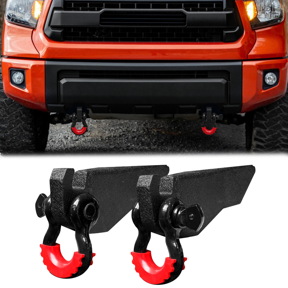 Front Tow Hook Mount D-Ring Shackle Bracket Fits Toyota Tundra 2007-2021