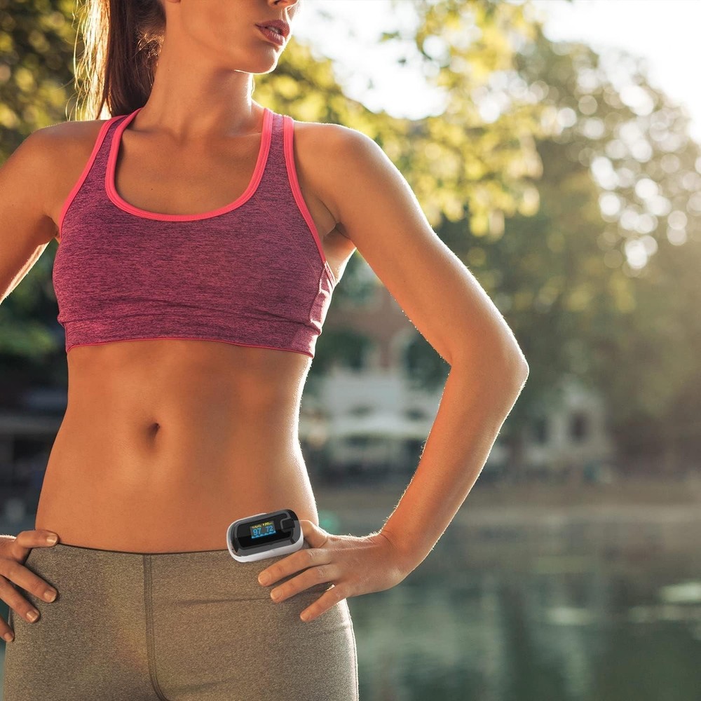Portable OLED Pulse Oximeter with Adjustable Brightness - Ready to Use Anywhere