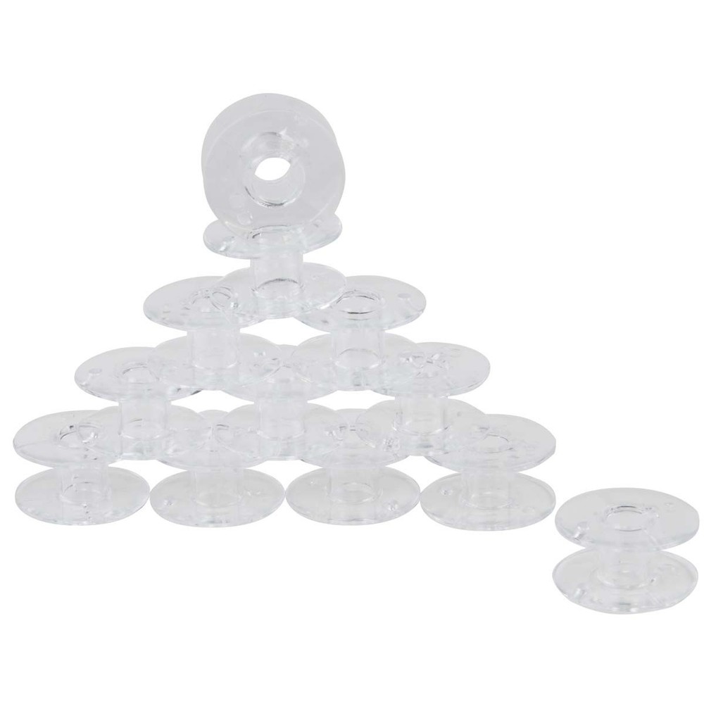 Transparent Plastic Class 15J Bobbins 12/Pkg