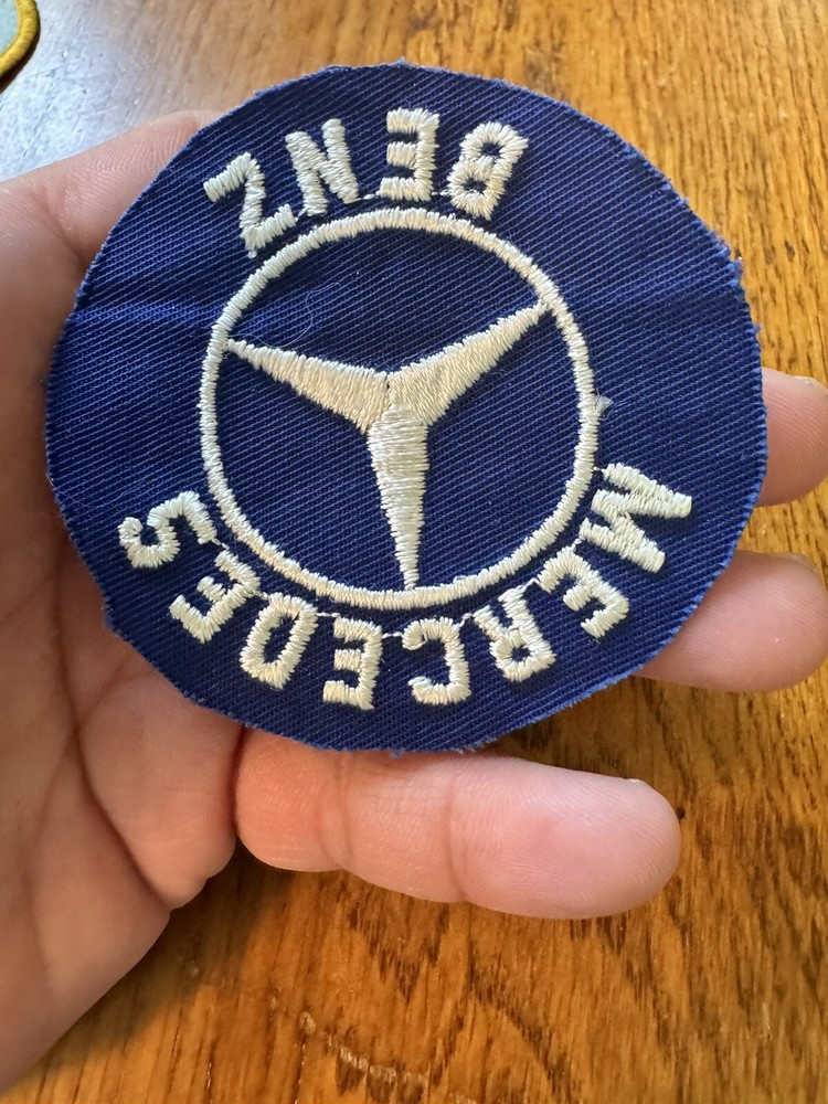Mercedes Benz Embossed Patch 3” Fair Used Condition