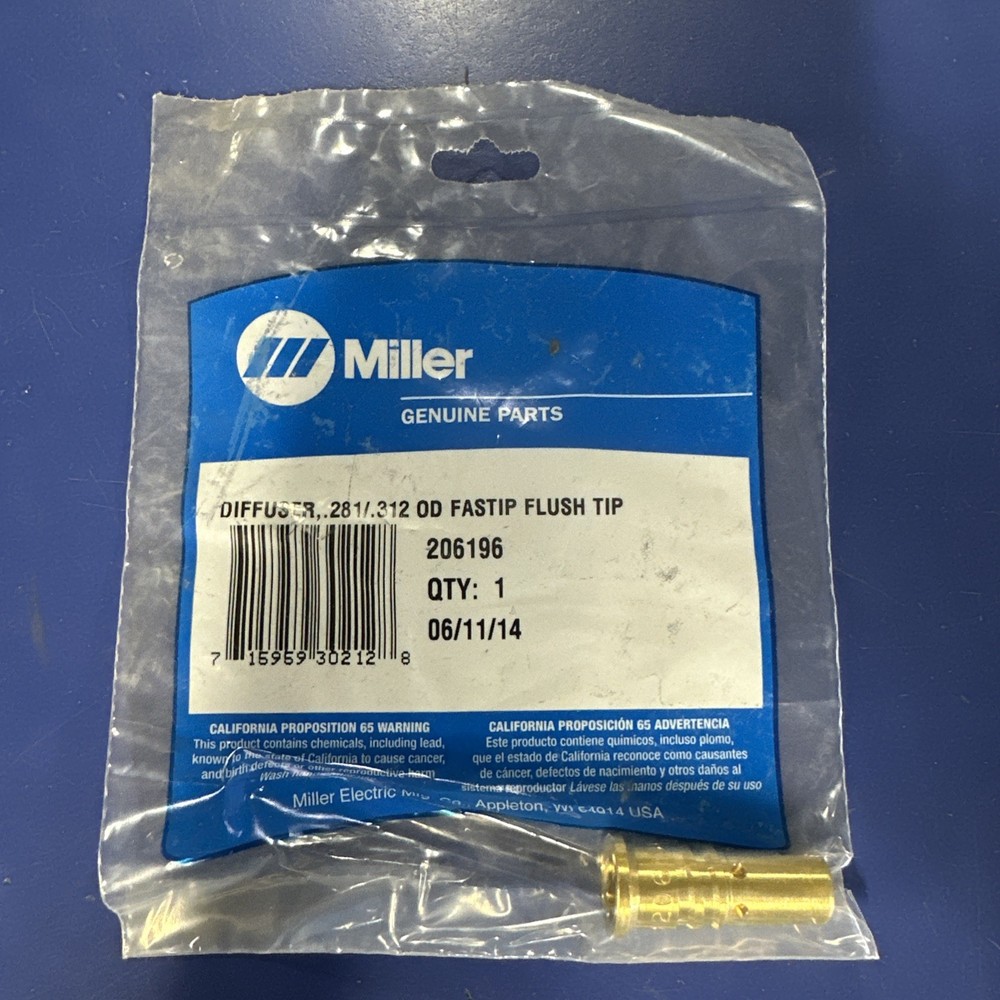 Miller 206196 Diffuser (.281/.312 OD) Genuine Replacement Part