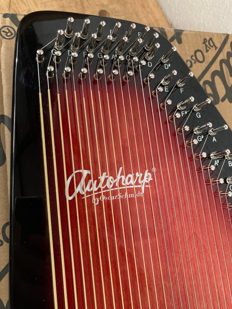 Oscar Schmidt OS21CE 21 Chord Autoharp(dent & broken string) Missing power cord