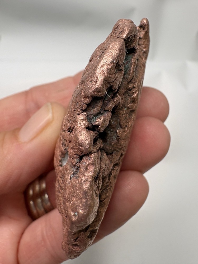 Pure Native Michigan Solid Copper Nugget Specimen Keweenaw Peninsula Mineral