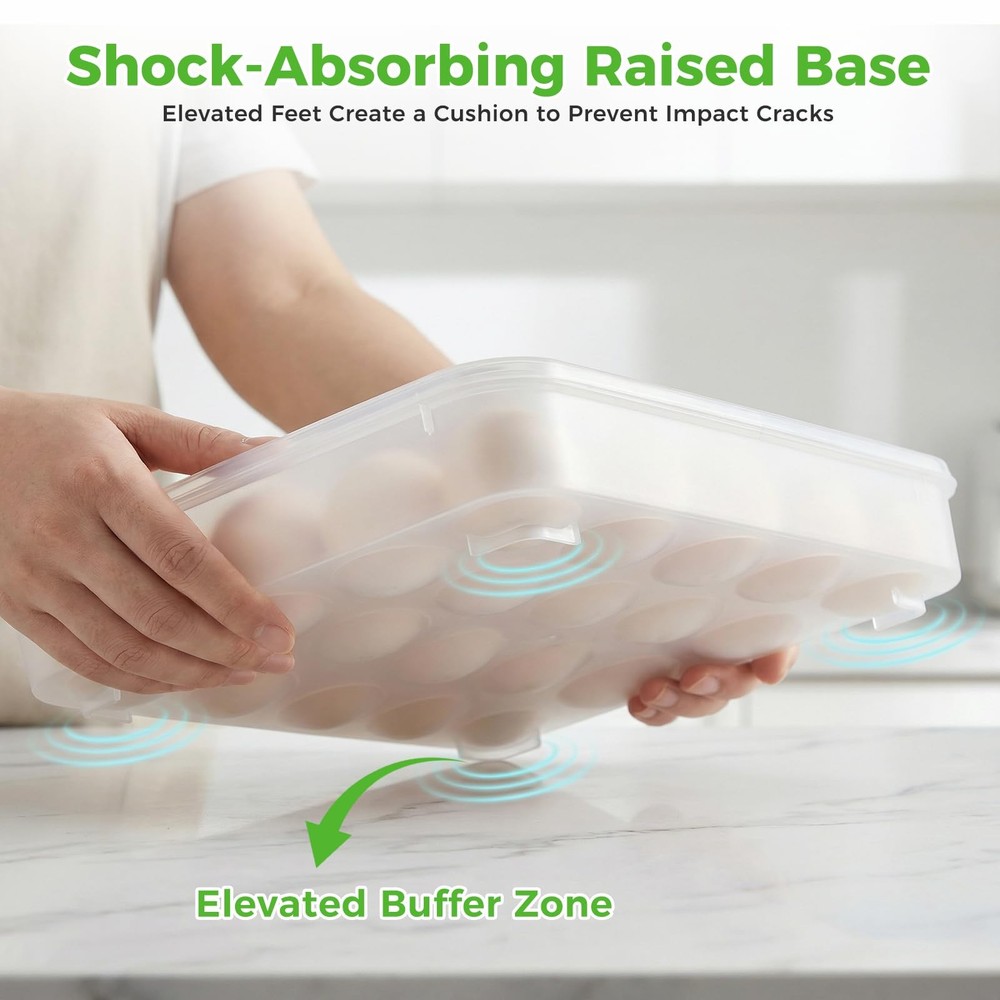 HANSGO Deviled Egg Containers with Lid, 24 Box, 24 Box