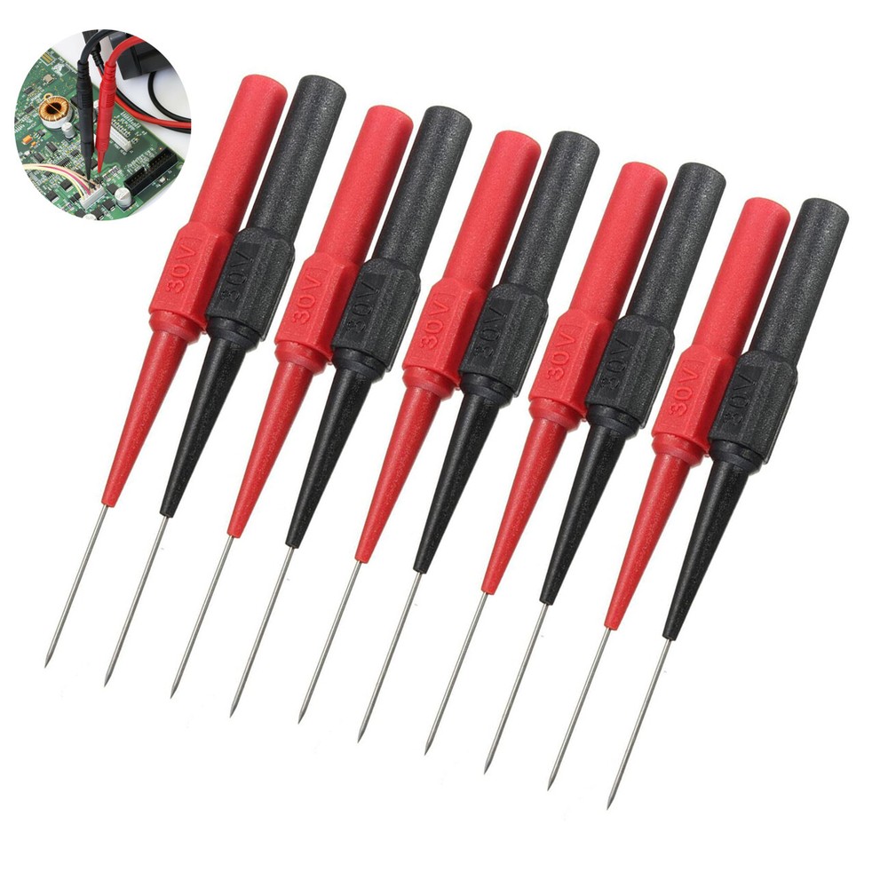 Multimeter Test Lead Extention Back Probes Sharp Needle Micro Pin For Banana