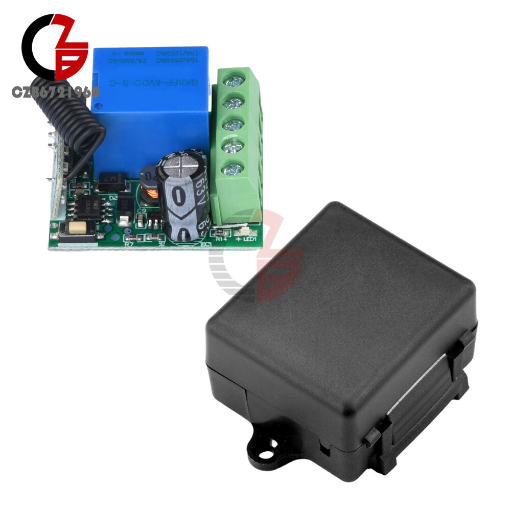 433Mhz 5-60V 1CH Wireless Remote Control Switch Relay Receiver Module with Case