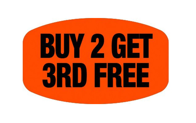 Buy 2 Get 3rd Free Label (1000/rl)