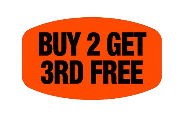 Buy 2 Get 3rd Free Label (1000/rl)