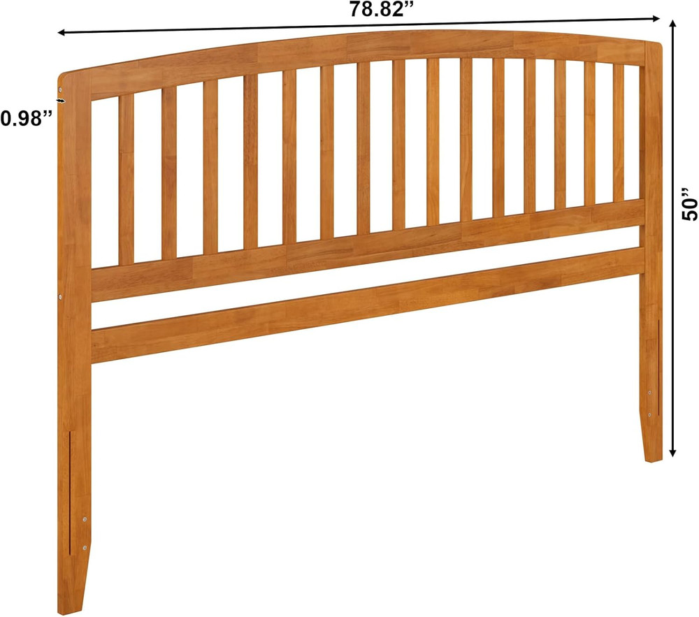 Light Toffee Richmond King Solid Wood Headboard with Charger Upgrade