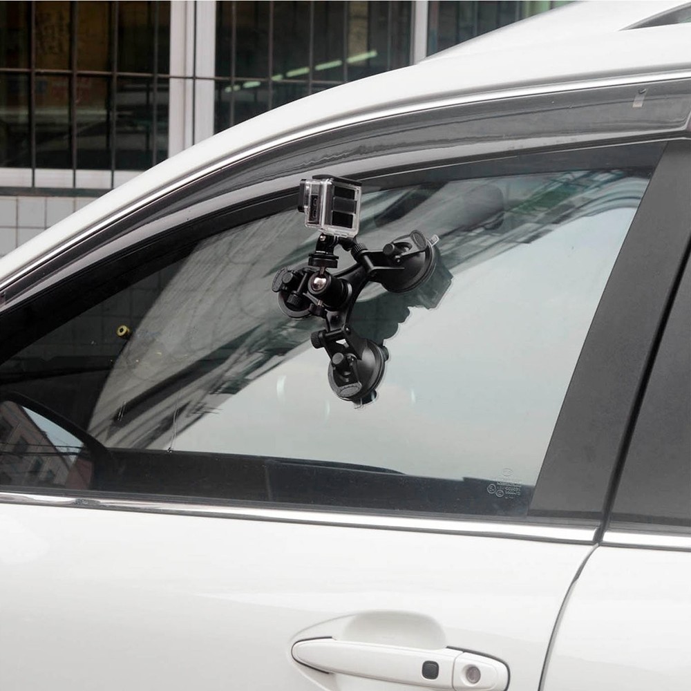Triple Cup DSLR Camera Suction Mount /w Ball Head