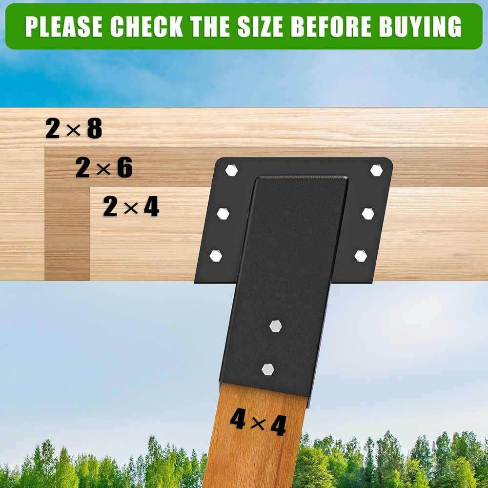 Heavy Duty Deer Stand Brackets, 4X4 Compound Angle Bracket, Powder Coated Elevat