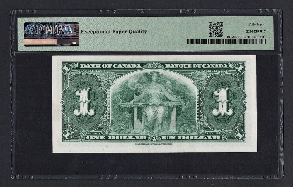Canada One Dollar 1937 BC-21d About Uncirculated