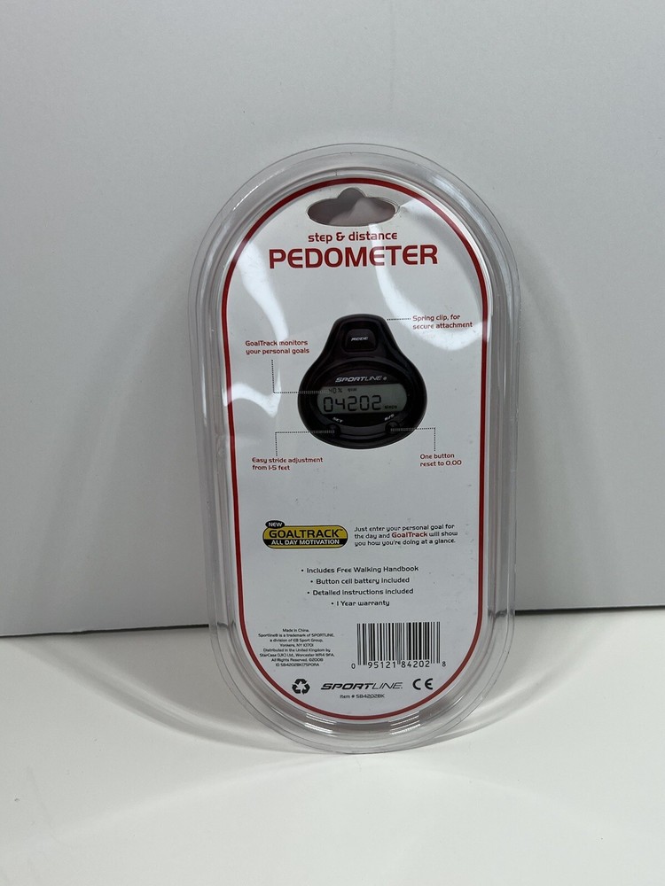 Sportsline Dual Function Step and Distance Pedometer