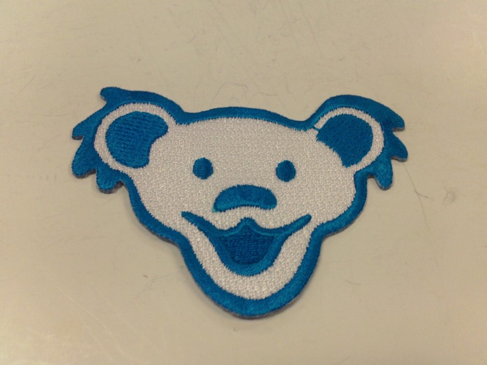GRATEFUL DEAD EMBROIDERED BLUE JERRY BEAR FACE PATCH