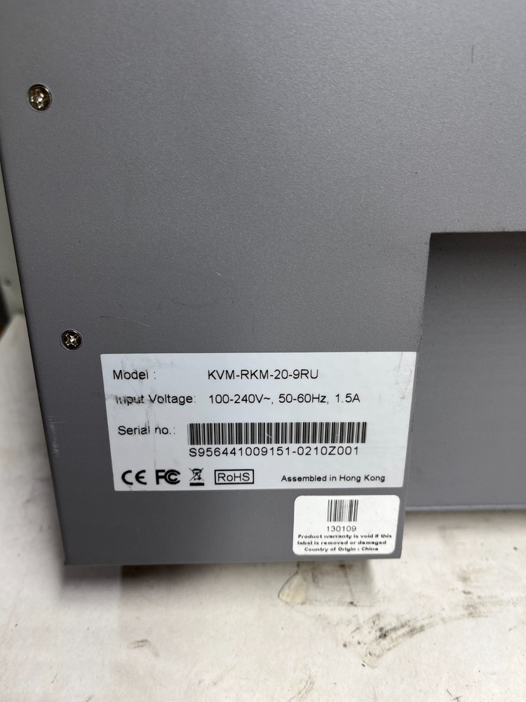 15" Rack Mount LCD Display Panel KVM-RKM-20-9RU