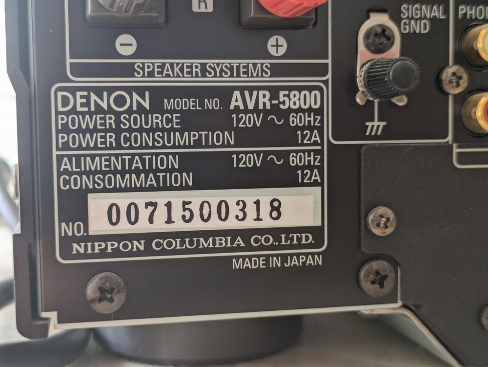 Denon AVR 5800 Receiver