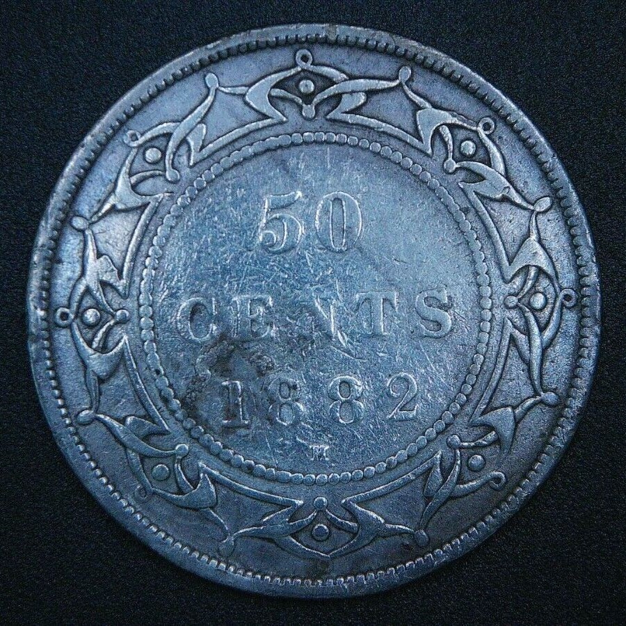 1882 H Newfoundland Canada 50 cents