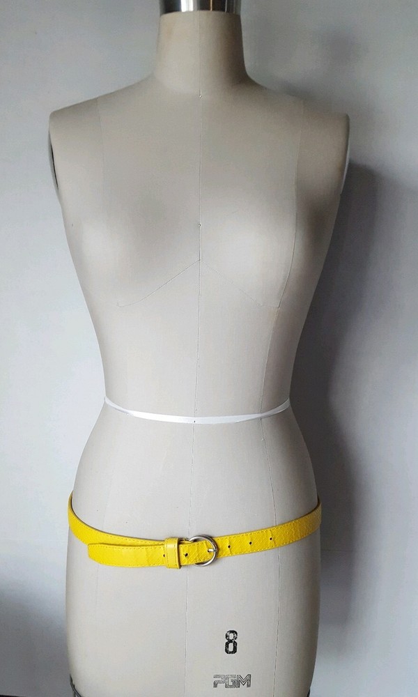 WOMEN'S YELLOW EMBOSSED BELT